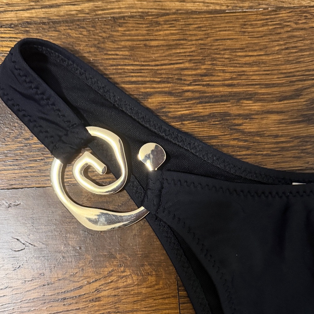 Commense Black Bikini with Gold Accents - Picture 3 of 5